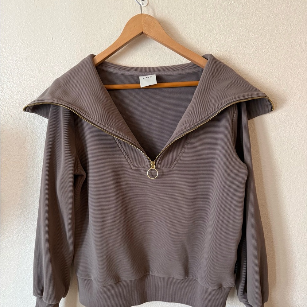 Varley Vines V Neck Half zip Sweater